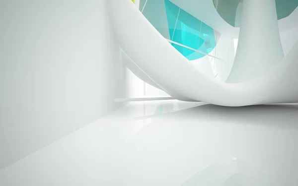 Weiße glatte abstrakte architektonische Hintergrund — Stockfoto