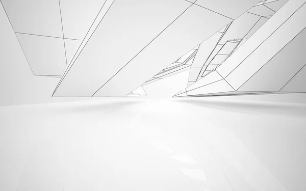 Abstract white interior highlights future. — Stock Photo, Image