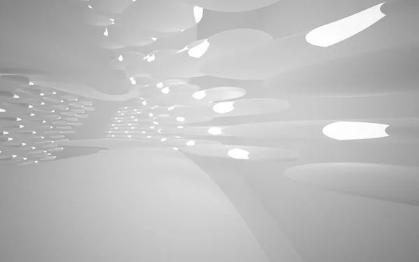 Abstract smooth white interior of the future — Stock Photo, Image