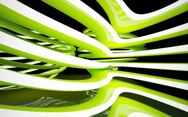 Verde abstracto habitación de hormigón interior — Foto de Stock