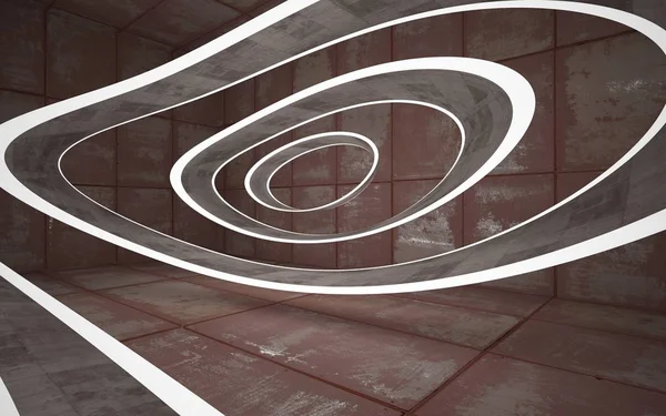 空の滑らかな抽象的な部屋のインテリア — ストック写真