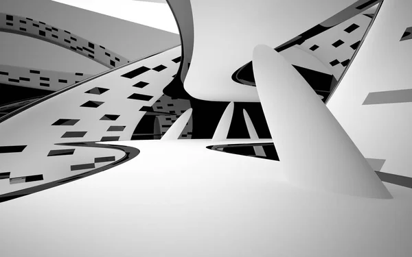 Interior blanco dinámico abstracto — Foto de Stock