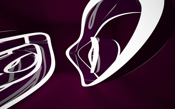 Absztrakt lila belső ragyogó fehér vonalakkal — Stock Fotó