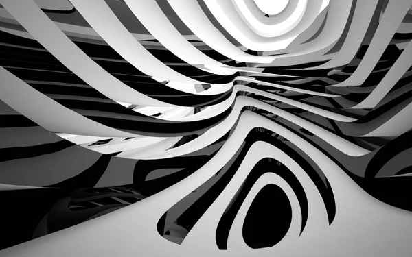 Fehér belső fekete sima objektumokkal — Stock Fotó