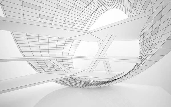 Blanc fond architectural abstrait lisse — Photo