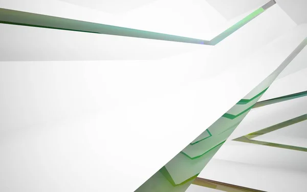 Abstract architectuur wit interieur — Stockfoto