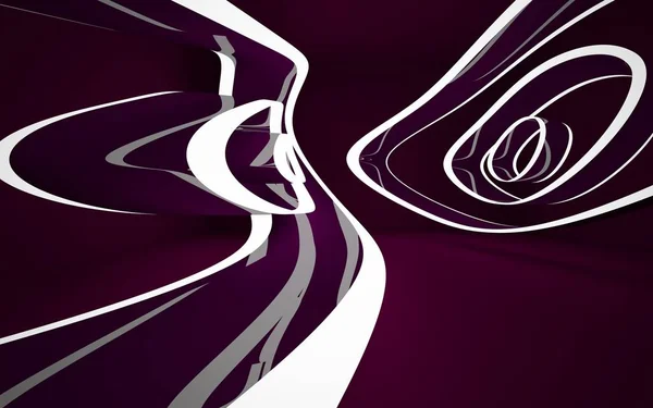 Abstract purple interior with glowing white lines — Stock Photo, Image