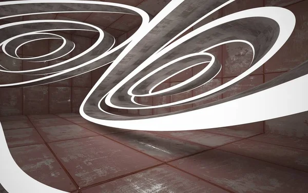 空の滑らかな抽象的な部屋のインテリア — ストック写真