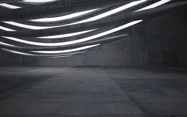 Chambre en béton sombre intérieur lisse — Photo