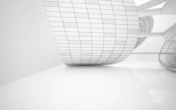 Blanc fond architectural abstrait lisse — Photo