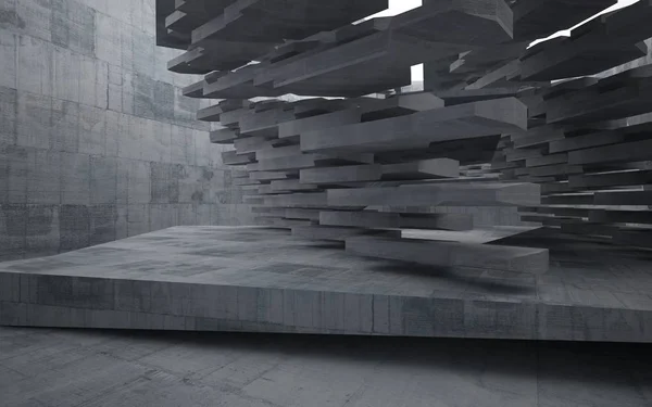 抽象的なコンクリートの部屋滑らかなインテリア — ストック写真