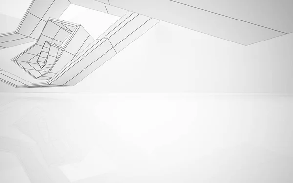 Abstract white interior highlights future. — Stock Photo, Image