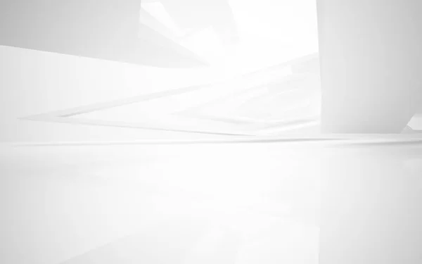 Abstract white interior of the future