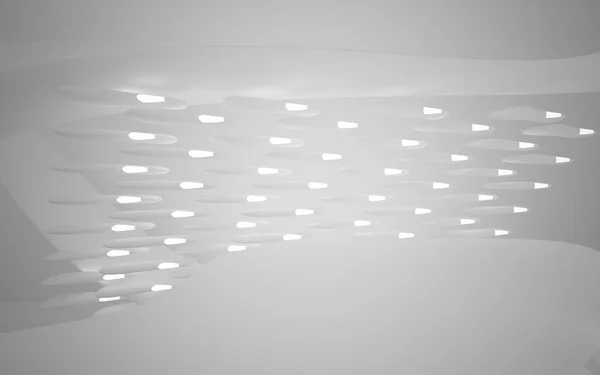 Abstracte gladde witte interieur van de toekomst — Stockfoto
