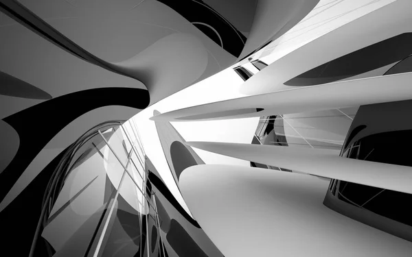 Abstract white interior