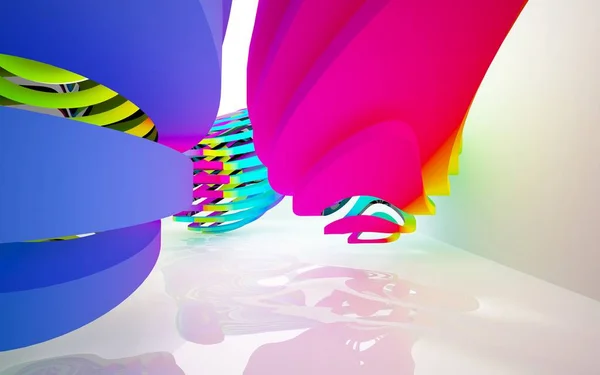 Interno con oggetti colorati gradienti — Foto Stock