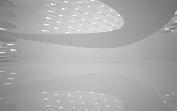 Interior branco liso abstrato do futuro — Fotografia de Stock