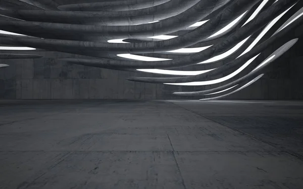 Темно-бетонная комната — стоковое фото