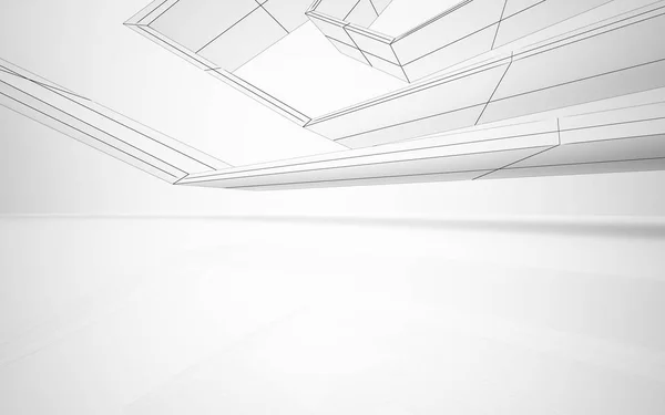 Abstracto interior blanco destaca futuro. — Foto de Stock