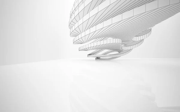 Abstrait intérieur blanc souligne l'avenir. — Photo