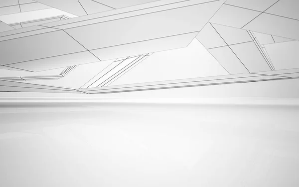 Astratto interno bianco mette in evidenza il futuro. — Foto Stock