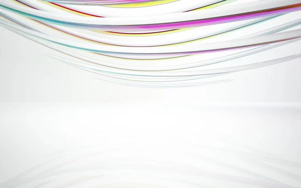 Білий інтер'єр з кольоровими гладкими предметами — стокове фото