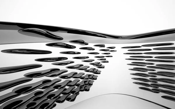 Abstrakta dynamiska interiör med smidig objekt — Stockfoto