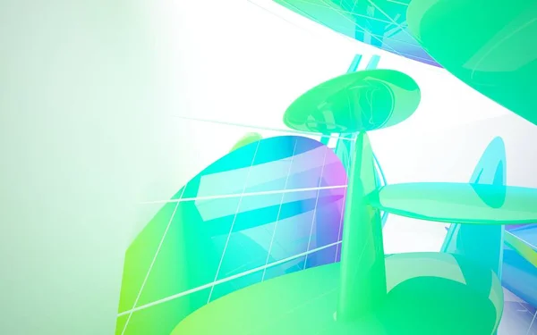 Interior of colored glass gradient — Stock Photo, Image