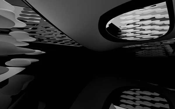 Interior dinámico abstracto con objetos lisos —  Fotos de Stock