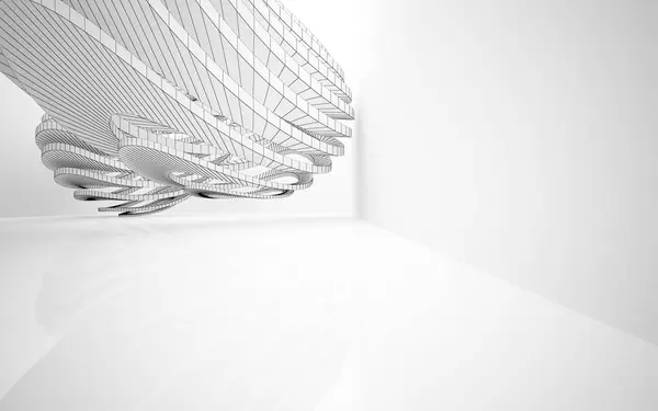 Abstracto interior blanco destaca futuro. —  Fotos de Stock