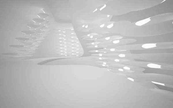 Abstrait intérieur blanc lisse de l'avenir — Photo