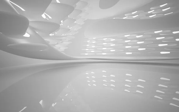 Abstracto interior blanco liso del futuro —  Fotos de Stock