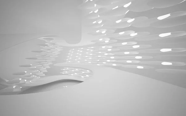 Abstract smooth white interior of the future — Stock Photo, Image