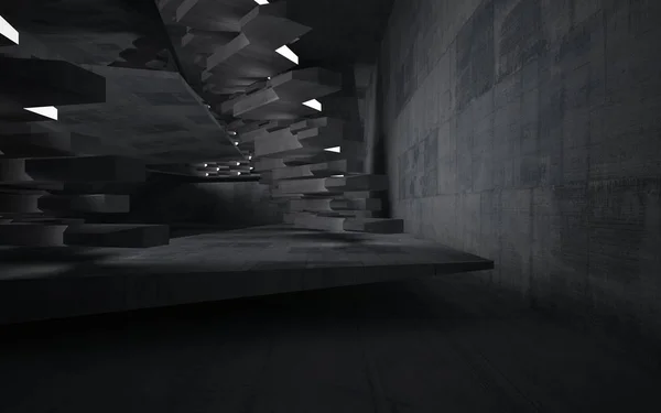 Sala de concreto abstrato interior liso — Fotografia de Stock