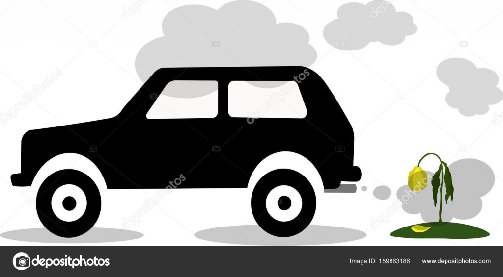 Vector illustration car exhaust, co2, smoke Stock Vector Image by  ©Kurchavova #159863186
