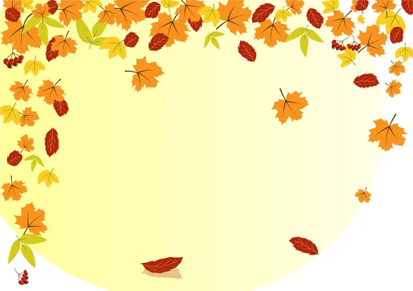Rahmen der Herbstblätter — Stockvektor