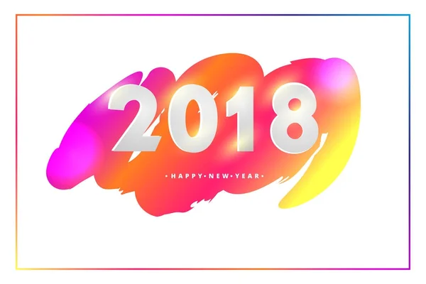 Creative happy new year 2018 design card on modern background. Vector. — Stock Vector