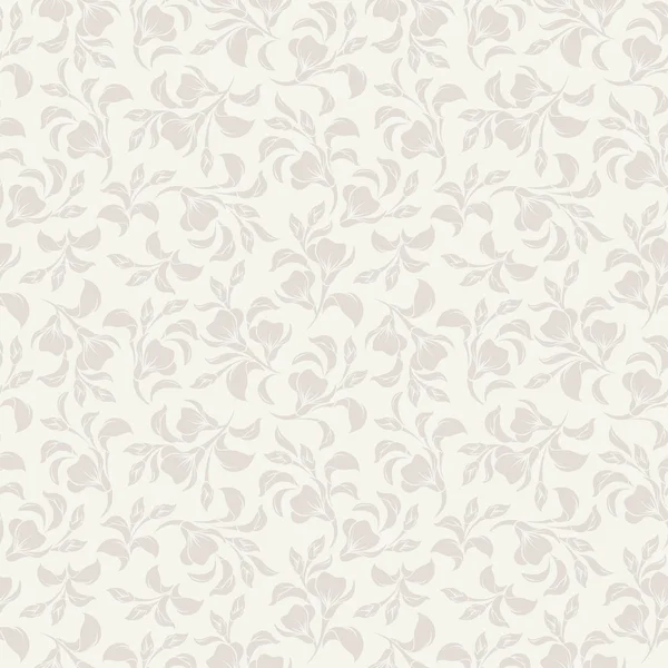 シームレスなベージュの花柄のパターン。ベクトル イラスト. — ストックベクタ