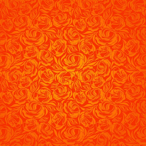 Floral orange seamless pattern. Vector illustration. — Stock Vector