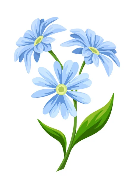 Blauwe bloemen. Vectorillustratie. — Stockvector