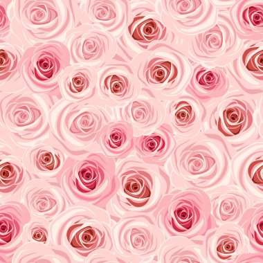 pembe Gül ile sorunsuz geçmiş. vektör çizim.