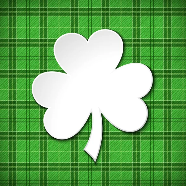 Grön St. Patrick's dag-kort med shamrock. Vektorillustration. — Stock vektor