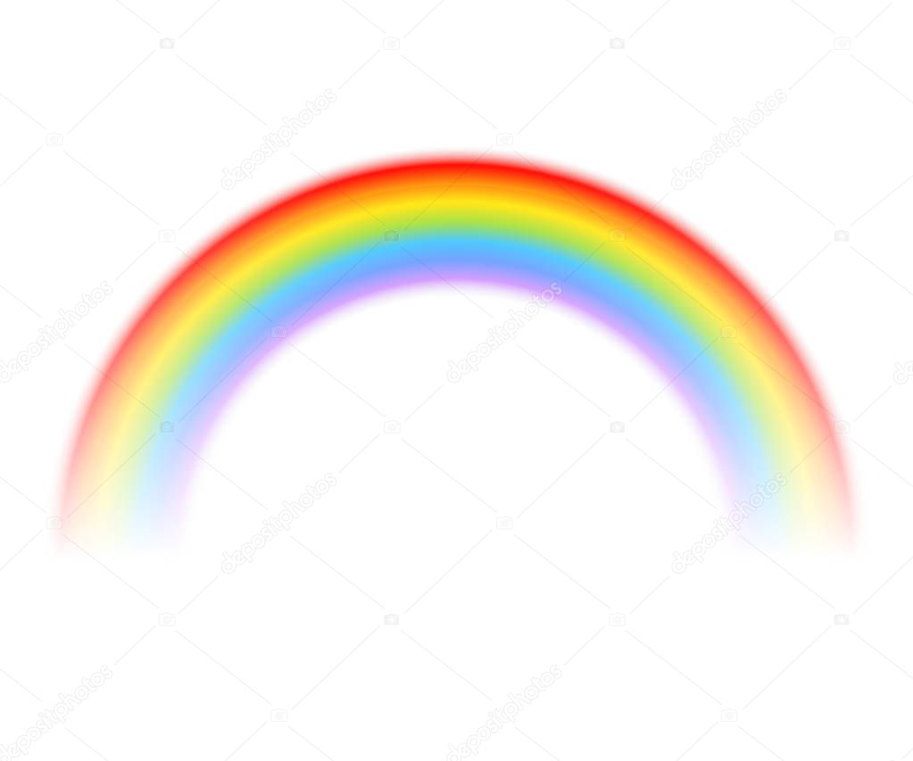 Rainbow isolated on white. Vector illustration.