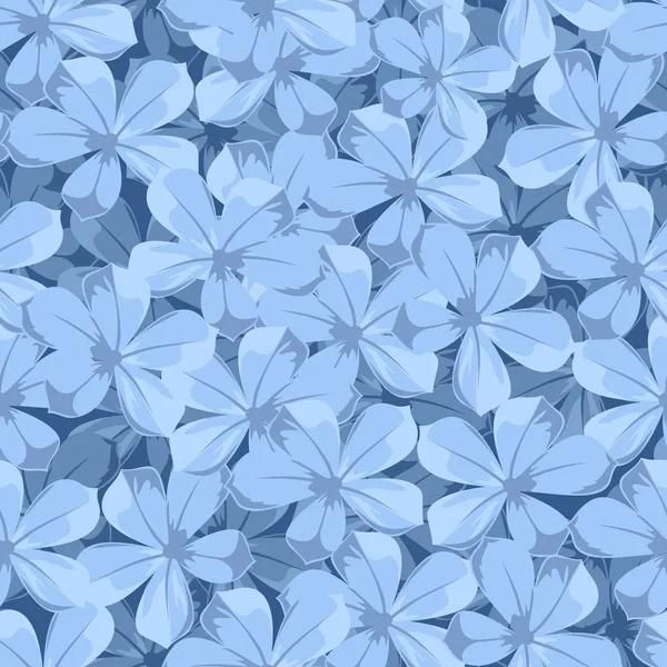 Naadloze achtergrond met blauwe bloemen. vectorillustratie. — Stockvector