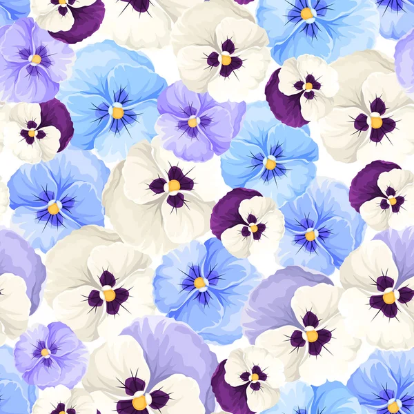 Naadloze patroon met pansy bloemen. vectorillustratie. — Stockvector