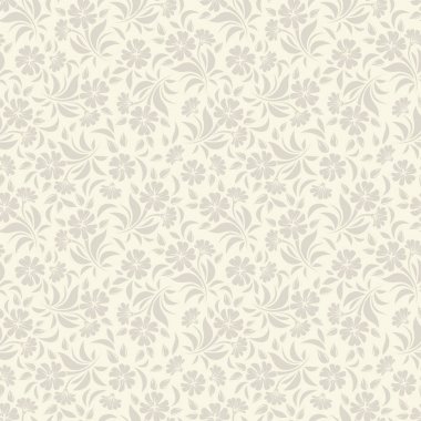 Dikişsiz, bej, çiçek desenli. vektör çizim.