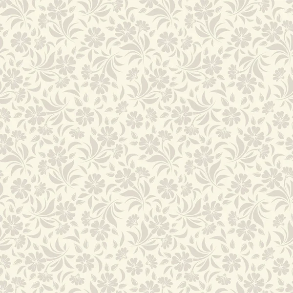 Motif floral beige sans couture. Illustration vectorielle . — Image vectorielle
