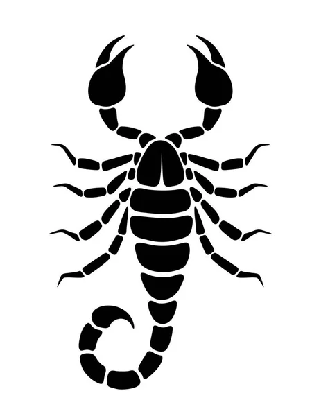 Black silhouette of a Scorpio. Vector illustration. — Stock Vector