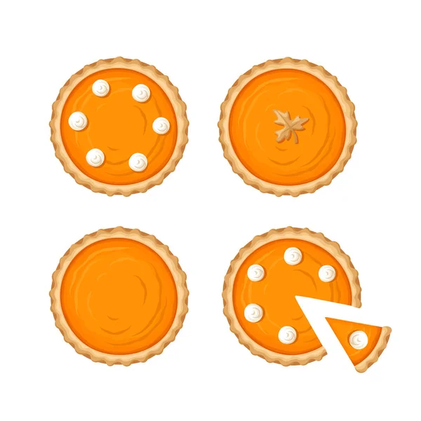 Pumpkin pies. Vector illustration. — Stock Vector