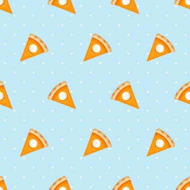 Kabak pasta dilimleri ile Seamless modeli. Vektör çizim.